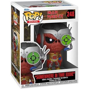 POP Iron [Maiden] Eddie - Somewhere in Time Funko Vinyl Figure (Bundled with Compatible Box Protector Case), Multicolored, 3.75 inches