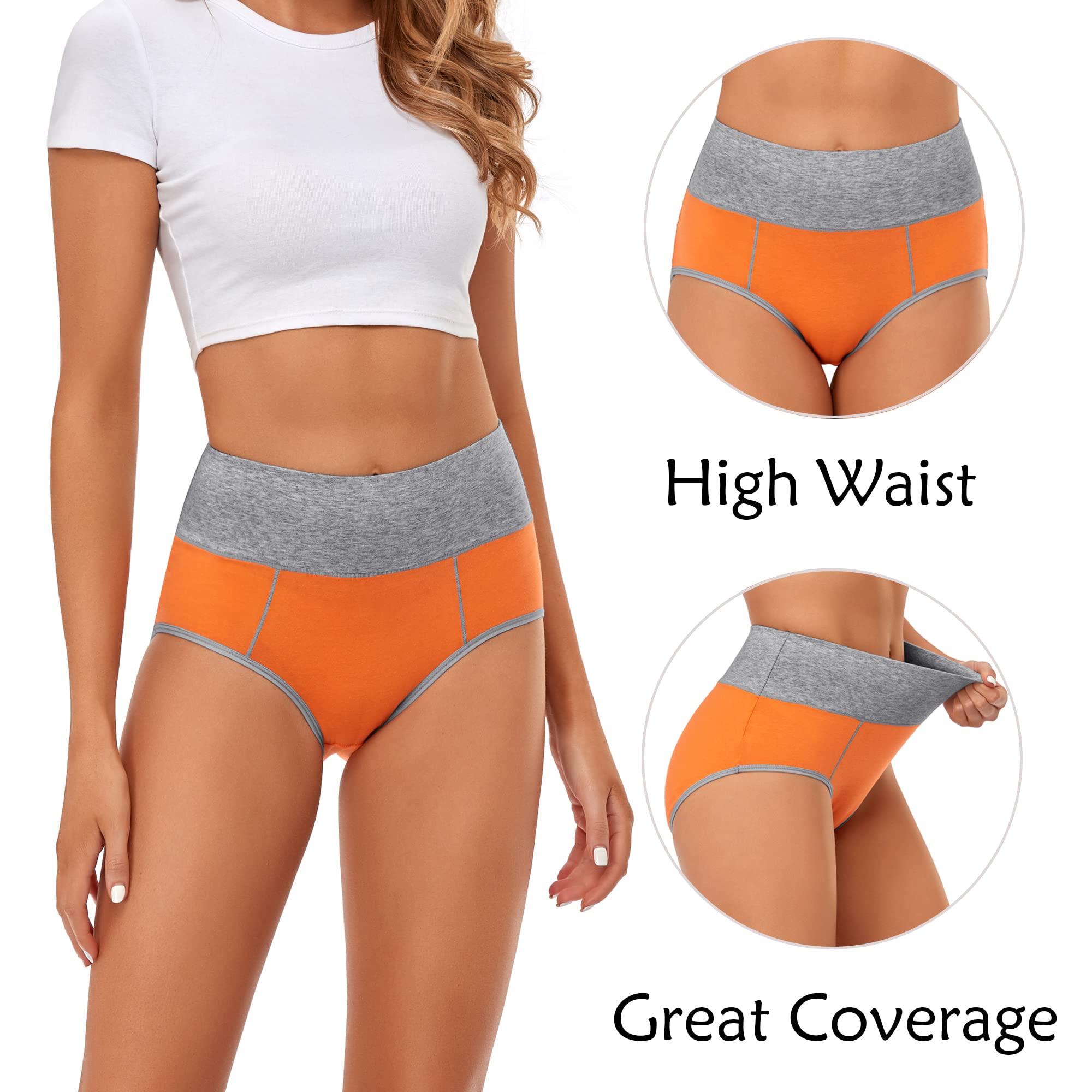 CULAYII Women's High Waisted Underwear Breathable Cotton Briefs Ladies Panties for Women Pack Regular & Plus Size Pregnancy Underwear for Women C Section Underwear My Orders Placed