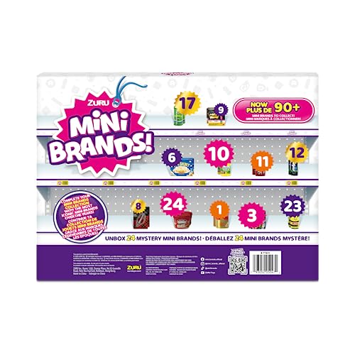 Mini Brands Advent Calendar by ZURU Mini Brands Limited Edition Advent Calendar with 4 Exclusive Minis, Mystery Collectibles Toys Comes with 24 Minis (Multi color)