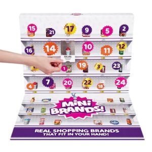 Mini Brands Advent Calendar by ZURU Mini Brands Limited Edition Advent Calendar with 4 Exclusive Minis, Mystery Collectibles Toys Comes with 24 Minis (Multi color)