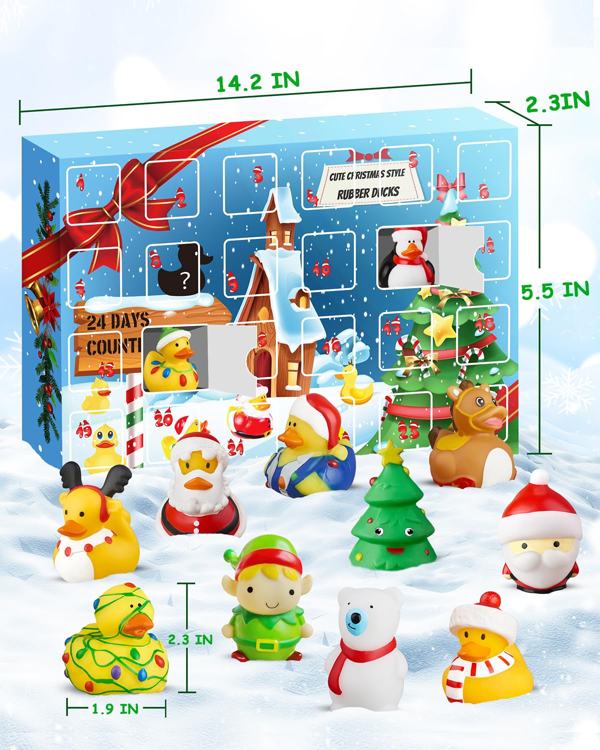 Rubber Duck Advent Calendar 2023, Christmas Ducks Bath Toys Advent Calendar for Kids, Rubber Duckie for Jeep Ducking, Advent Calendars, Toddler, Baby, Girls, Boys, Adult, Kids Advent Calendar 2023