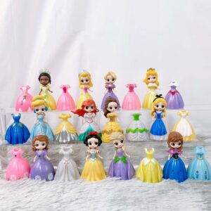 advent calendar for girls princess deformation toy 24 days countdown calendars princess transformable toys and decorate ideal for christmas countdown and fun play party favor, xmas gifts, classroom prizes