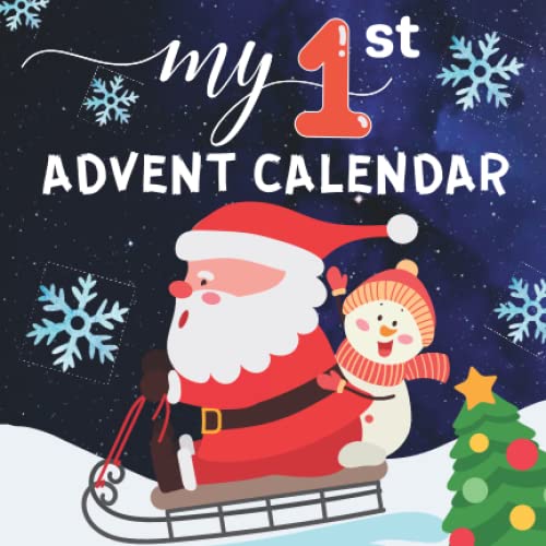 My First Advent Calendar For Kids: High Contrast Baby Book for Newborns 0-12 Months, Simple Christmas Black&White Images to Develop Babies Eyesight for Boys, Girls