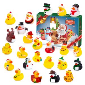 advent calendar 2023 - rubber ducks for boys, girls, kids, and toddlers - rubber ducky bath toy - creative christmas gifts - perfect for decoration, party favors, birthday