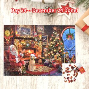 Advent Calendar 2023 Jigsaw Puzzles for Adult Kids, 24 Days Christmas Countdown Calendar, 1008 Pieces Jigsaw Puzzle Family Christmas Game, Christmas Gift Idea for Kids Teens Adult