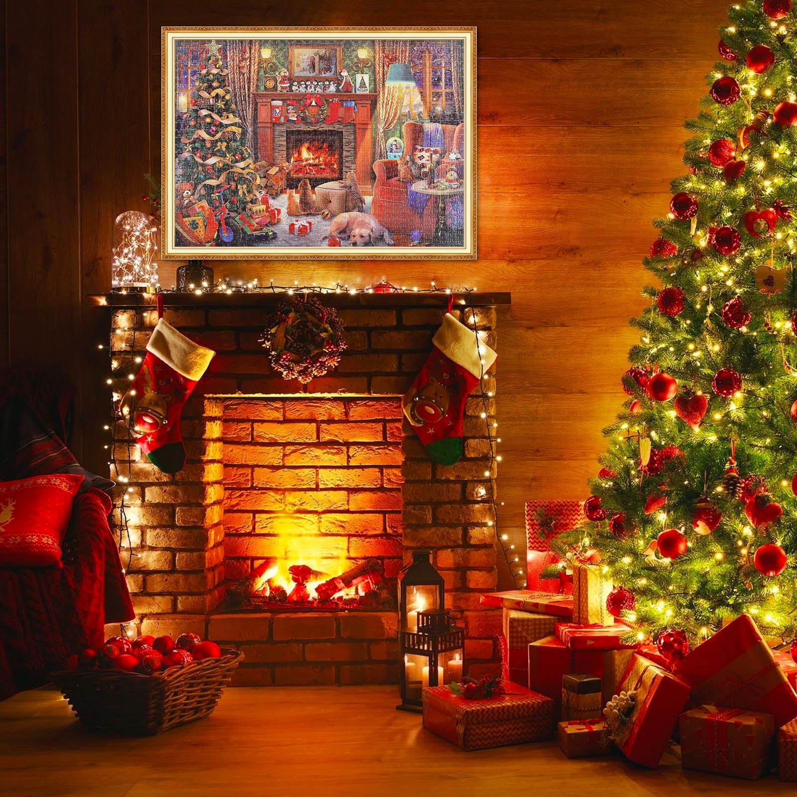 Jigsaw Puzzles Advent Calendar 2023 Christmas Gift，24 Days 1008 Pieces Puzzles,Christmas Fireplace& Home Decoration,Christmas Countdown Calendar for Kids Teens and Adults, Finished Size27.5in x 19.7in