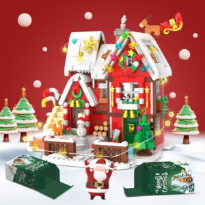 Advent Calendar 2023 Building Blocks Kit - Christmas Cottage, 24 Boxes 1393 Pcs Christmas Countdown Calendar Building Toys, Christmas Toy Building Sets Christmas Gifts Decorations for Boys Girls