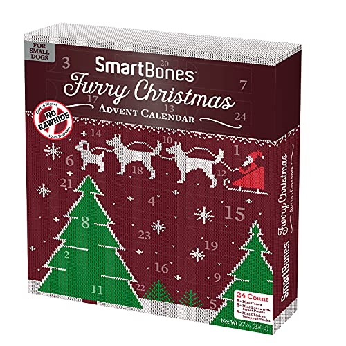 SmartBones Holiday Advent Calendar 24 Count, Made with Real Chicken, Rawhide-Free Chews for Small Dogs, 1 Count (Pack of 1)