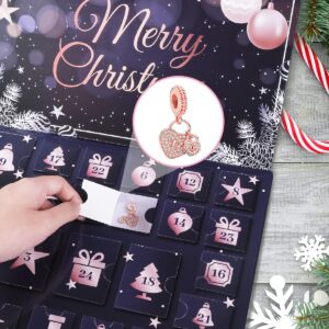 MOVINPE Rose Gold Jewelry Set Advent Calendar for Girl 2023 Christmas