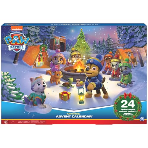 PAW Patrol: 2023 Advent Calendar with 24 Surprise Toys - Figures, Accessories and Kids Toys for Ages 3 and up