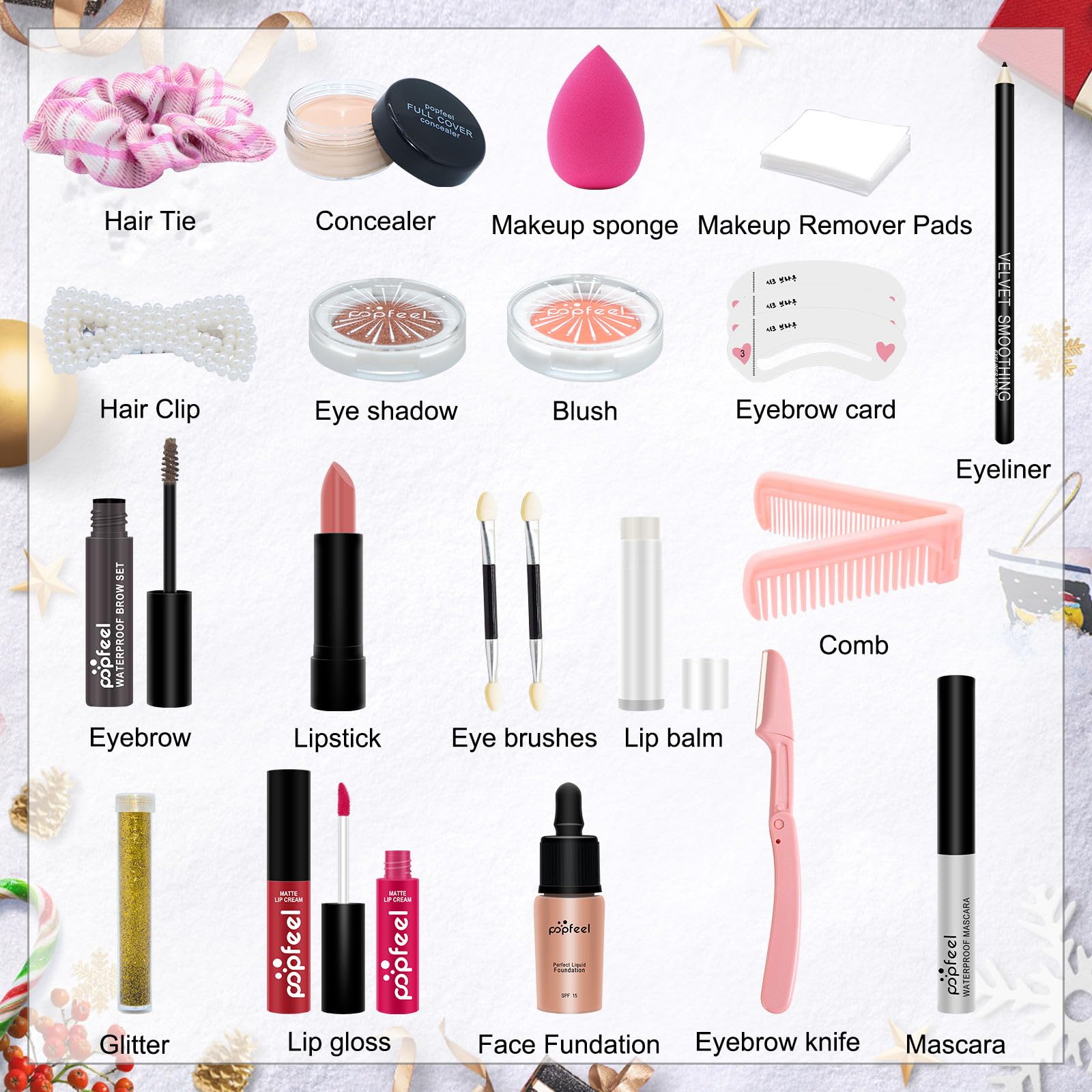 Makeup Advent Calendar 2023 for Teens Girls Christmas Countdown Calendar Makeup Gift Set,Xmas Gift Box Calendar for Women Full Kit