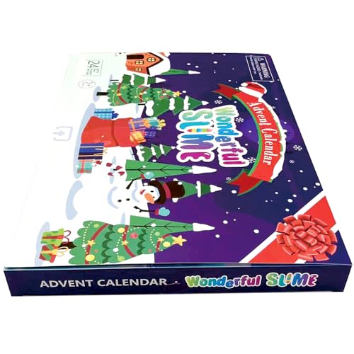 PANSHAN Fidget Advent Calendar 2023 Crystal Slime Christmas Countdown Calendar Toys Holiday Set 24 Days Xmas Surprise Gift Toys for Kids Girls Boys Ages 3 4 5 6 7 8 9+