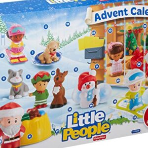 Fisher-Price Little People Toddler Toys Advent Calendar, Set Of 24 Figures & Accessories For Christmas Play Ages 1+ Years