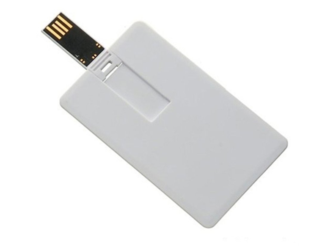 Wafer USB Bussiness Card Flash Drive Blank DIY Memory Stick Wholesale Bulk Pack 10 (16GB USB 3.0, White)