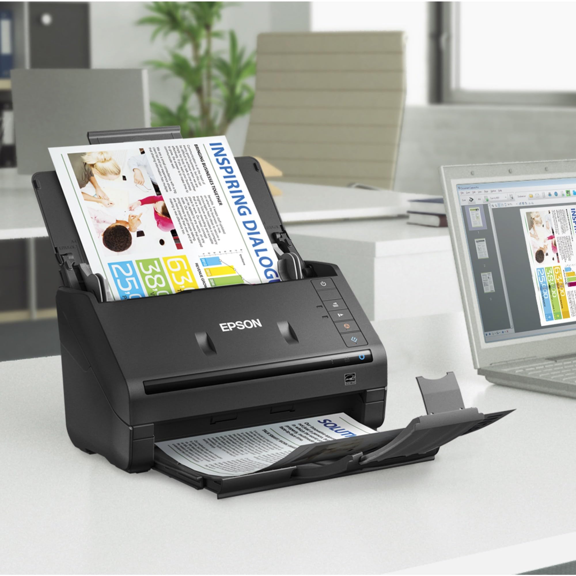 Epson WorkForce ES-400 Color Duplex Document Scanner for PC and Mac, Auto Document Feeder (ADF)