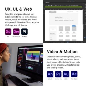 Adobe Creative Cloud | Entire Collection of Adobe Creative Tools Plus 100GB Storage | 1-Month Subscription with Auto-Renewal, PC/Mac