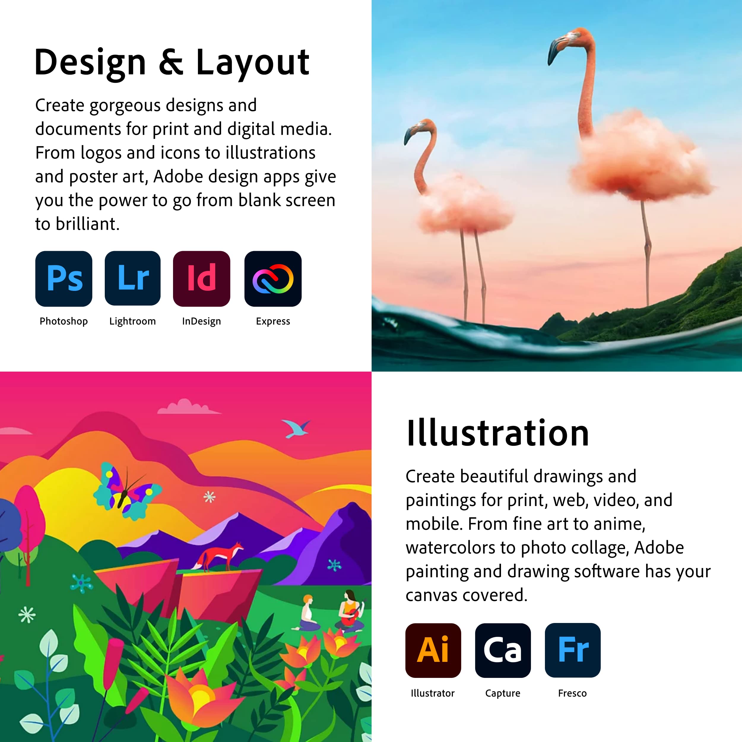 Adobe Creative Cloud | Entire Collection of Adobe Creative Tools Plus 100GB Storage | 1-Month Subscription with Auto-Renewal, PC/Mac