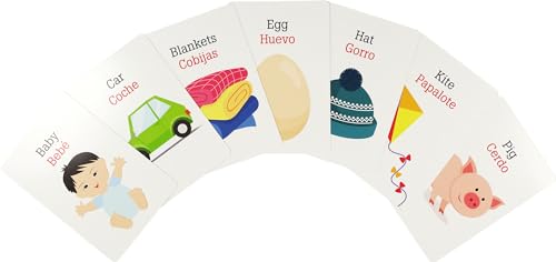 Bilingual Flash Cards - First Words (English and Spanish Edition)