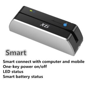 Bluetooth X6BT VIP Card Reader Writer Encoder Card Swiper Scanner