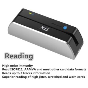 Bluetooth X6BT VIP Card Reader Writer Encoder Card Swiper Scanner