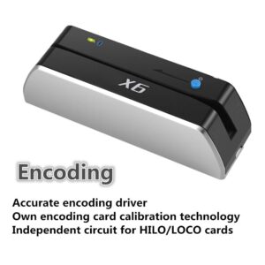 Bluetooth USB 3 Tracks X6(BT) VIP Card Reader Writer Encoder Mini Portable