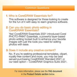 [Old Version] CorelDRAW Essentials 2021 | Graphics Design Software for Occasional Users | Illustration, Layout, and Photo Editing [PC Disc]