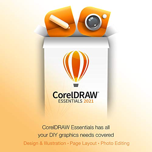 [Old Version] CorelDRAW Essentials 2021 | Graphics Design Software for Occasional Users | Illustration, Layout, and Photo Editing [PC Disc]