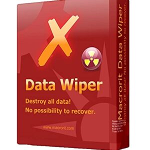 Disk Wiping Software – Macrorit Data Wiper Pro+ [Download] | Software Registration Code 1-24H Download link via Amazon Message/Email.