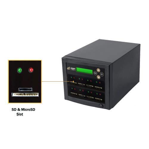 Acumen Disc 1 to 7 SD Duplicator - Multiple Secure Digital & MicroSD SDHC SDXC Micro Flash Drive Memory Card Copier & Sanitizer (DOD Compliant) System - 35mb per Seconds