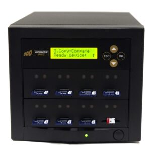 Acumen Disc 1 to 7 SD Duplicator - Multiple Secure Digital & MicroSD SDHC SDXC Micro Flash Drive Memory Card Copier & Sanitizer (DOD Compliant) System - 35mb per Seconds