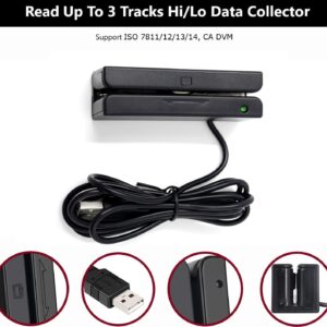 USB Magnetic Stripe Card Reader 3-Track POS Credit Card Reader Swiper Magstripe Swipe Card Reader