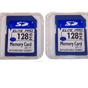 Elite Memory 2 Pack 128mb Memory Cards Compatible with 128 MB SD Cards, 2 Pack Memory Cards and Cases w/Built to Last! Microfiber Cloth, Compatible with All SD Devices