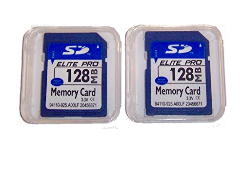 Elite Memory 2 Pack 128mb Memory Cards Compatible with 128 MB SD Cards, 2 Pack Memory Cards and Cases w/Built to Last! Microfiber Cloth, Compatible with All SD Devices