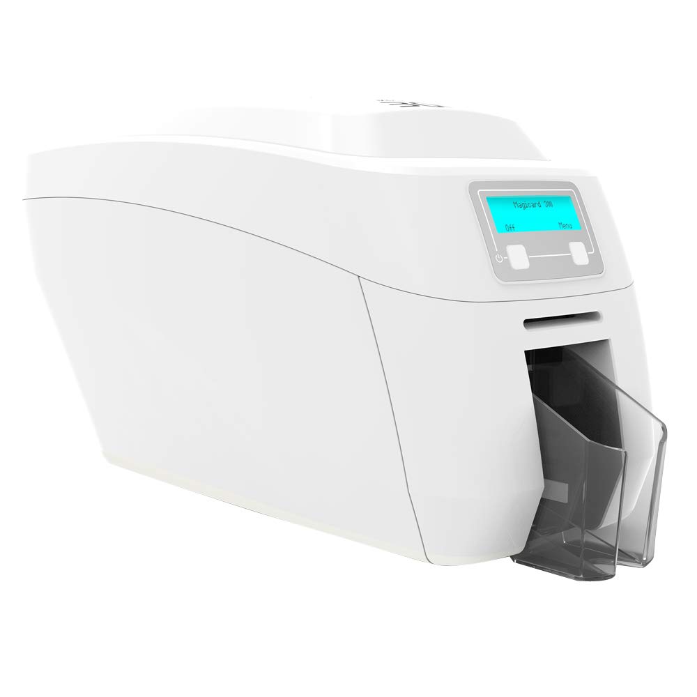 AlphaCard Magicard 300 ID Card Printer System w/ 200 Print YMCKO Ribbon, 300 Premium PVC Cards ID Suite Software (PC) (Dual Sided, PVC Cards w/Mag Strip)