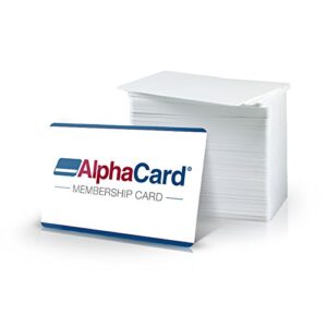 AlphaCard Evolis 300 Print YMCKO Ribbon for Primacy & Elypso (R5F008AAA) and 300 Premium Blank PVC Cards Bundle