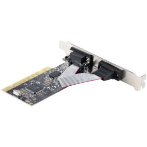 StarTech.com 2-Port PCI RS232 Serial Adapter Card - PCI Serial Port Expansion Controller Card - PCI to Dual Serial DB9 Card - Standard (Installed) & Low Profile Brackets - Windows/Linux (PCI2S5502)