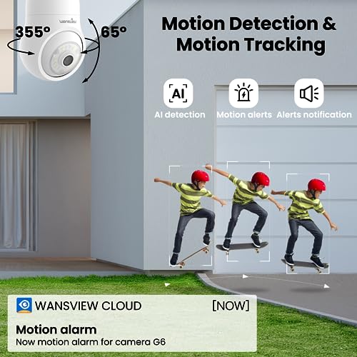 wansview Bulb Security Camera Outdoor - 2.4G WiFi Security Camera Wireless Outdoor Indoor for Home Security, 2K Color Night Vision, 360° Human Detection, 24/7 Recording, Works with Alexa (2 pack)