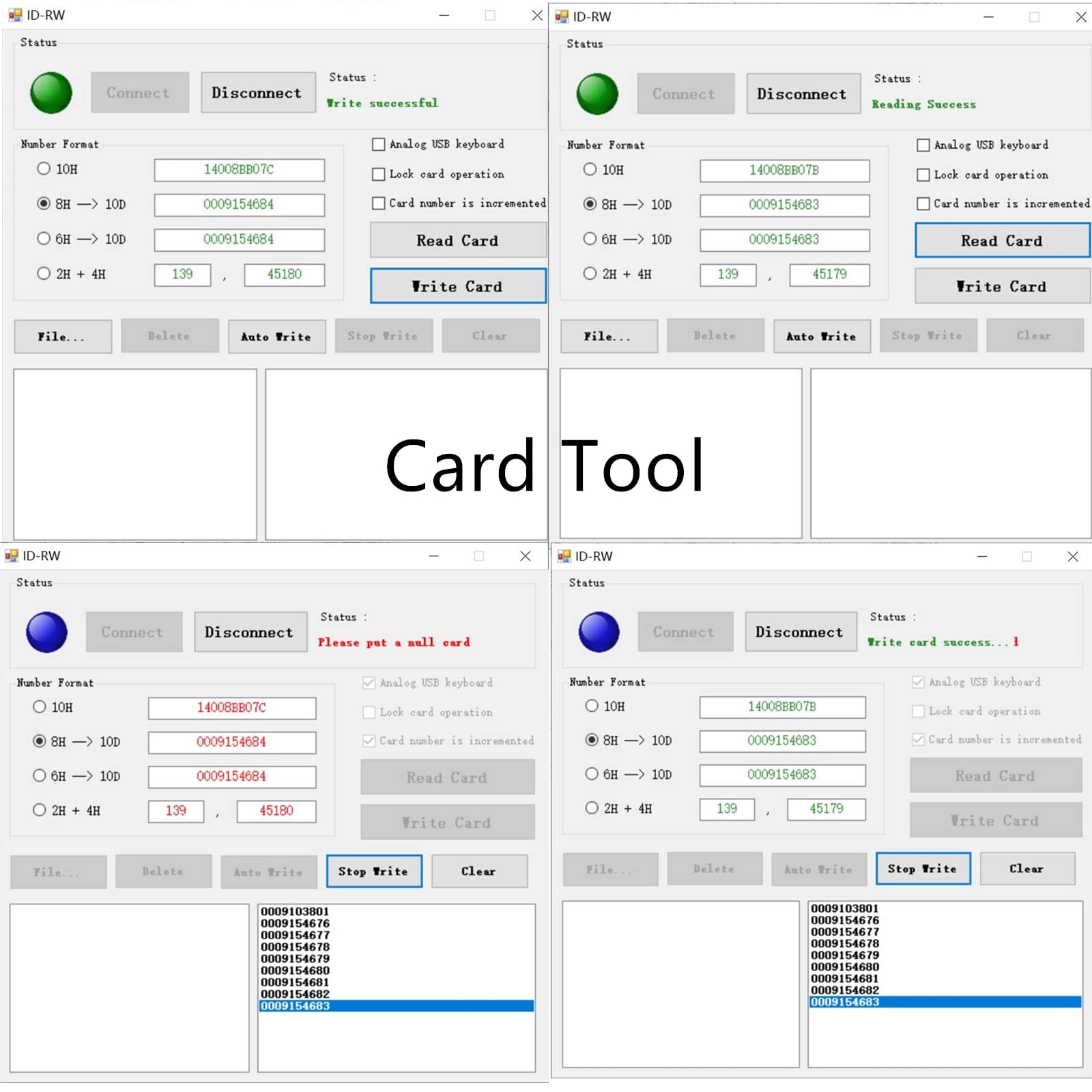 125khz ID Card Reader Writer RFID Copier Duplicater for Access Control+5 PCS EM4305/T5557 Tags+ Copier Tool