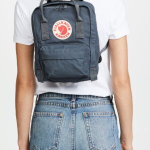 Fjallraven Women's Kanken Mini Backpack, Graphite, Blue, One Size