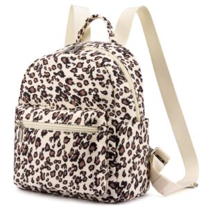 lovevook mini backpack for women light weight small waterproof fashion backpack purses daily backpack leopard