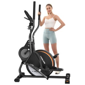 yosuda pro cardio climber stepping elliptical machine, 3-in-1 elliptical machine stair stepper trainer, total body fitness cross trainer with quiet magnetic driving system, 16 resistance