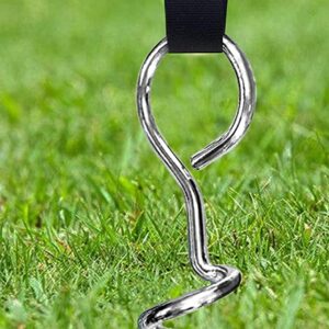 Bounce Master Heavy Duty Spiral Trampoline Anchors Stakes - Galvanized Giving a Greater Span of Anchorage - Wind Stakes - Strong Ground Trampoline Anchor Kit