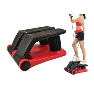 INTBUYING Twist Stepper with Resistance Bands, Home Mini Air Stair Stepper Fitness Exercise Machine for Men & Women