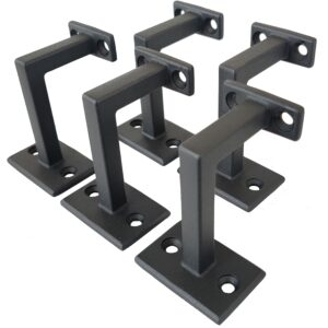 Langdoly Heavy Duty 𝐙𝐈𝐍𝐂 𝐀𝐋𝐋𝐎𝐘 Handrail Brackets 𝐍𝐎 𝐖𝐄𝐋𝐃𝐈𝐍𝐆, 𝐀𝐍𝐓𝐈-𝐑𝐔𝐒𝐓, INTEGRATED DIE-𝐂𝐀𝐒𝐓𝐈𝐍𝐆 Brackets for Indoor Staircase (Pack of 5)