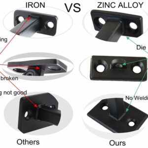 Langdoly Heavy Duty 𝐙𝐈𝐍𝐂 𝐀𝐋𝐋𝐎𝐘 Handrail Brackets 𝐍𝐎 𝐖𝐄𝐋𝐃𝐈𝐍𝐆, 𝐀𝐍𝐓𝐈-𝐑𝐔𝐒𝐓, INTEGRATED DIE-𝐂𝐀𝐒𝐓𝐈𝐍𝐆 Brackets for Indoor Staircase (Pack of 5)