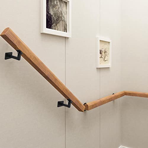 RealPlus Swivel Handrail Brackets Heavy Duty Adjustable Square Hand Rail Brackets for Staircase Stair, Pack of 5