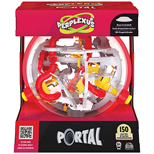 SPIN MASTER GAMES Perplexus Portal, 3D Puzzle Ball Maze Fidget Toys Kids Games Travel Games Puzzle Games Fidget Ball with 150 Obstacles, for Adults and Kids Ages 8 and up