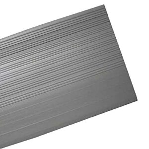 master stop 5136003 stair tread sq nose 42 in. gray, general, molded vinyl ribbed design stair tread.