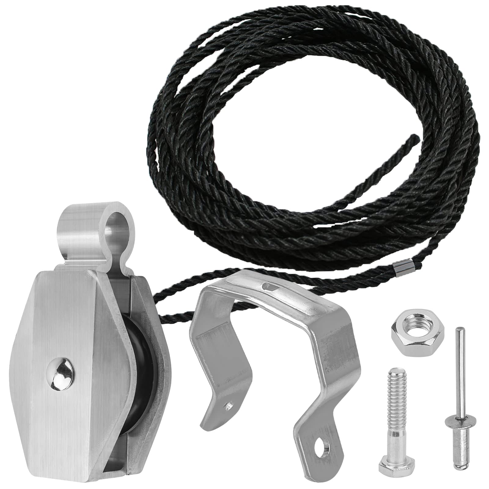 Extension Ladder Rope & Pulley Kit Compatible with Werner Aluminum Extension Ladder & Fiberglass Extension Ladders Replacement for Werner 31-12 Pulley Kit and AC30-2 Extension Ladder Rope