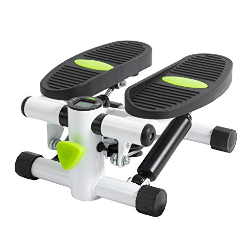 Primasole Mini Stepper Foot Exercise, Diet, Digital Counter, Quiet, Smooth, Hydraulic Cylinder, Green